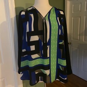 Alfani Geometric Swing Blouse Siz 14W